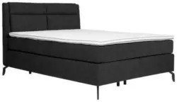 Boxspringbett in Dunkelgrau ca. 160x200cm