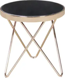 Couchtisch 'WL5.247' Ø ca. 42 cm, schwarz
