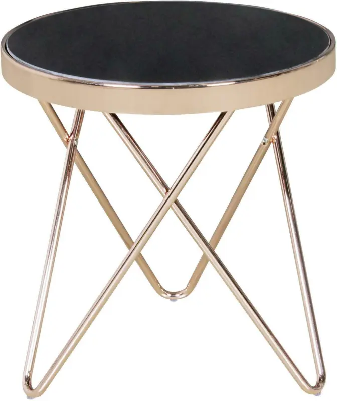 Couchtisch 'WL5.247' Ø ca. 42 cm, schwarz
