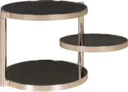 Couchtisch 'WL5.243' Ø ca. 45 cm, schwarz
