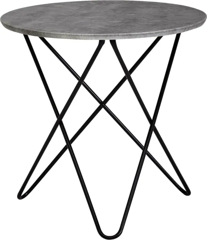Beistelltisch 'WL5.979' Ø ca. 60 cm, Betonoptik
