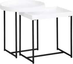 Satztisch 'WL5.980', 2-er Set, weiss