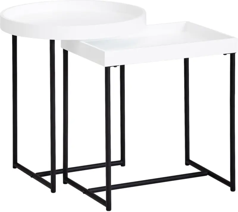 Satztisch 'WL5.980', 2-er Set, weiss