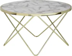 Couchtisch 'WL5.998' Ø ca. 85 cm, Marmoroptik