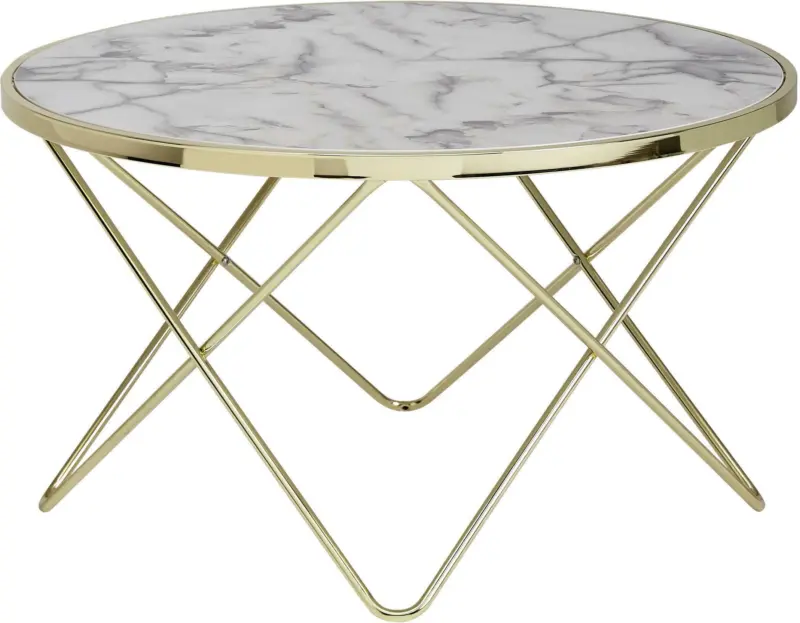Couchtisch 'WL5.998' Ø ca. 85 cm, Marmoroptik