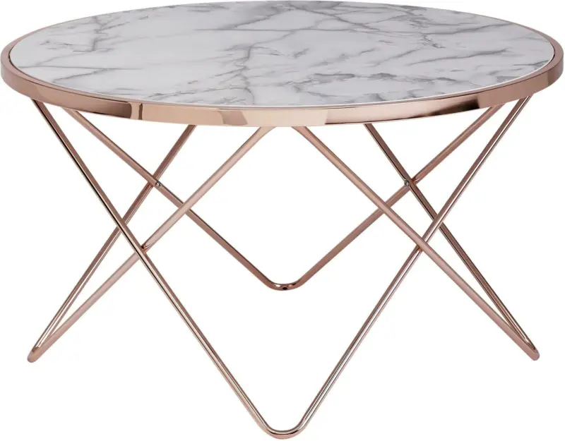 Couchtisch 'WL5.999' Ø ca. 85 cm, Marmoroptik