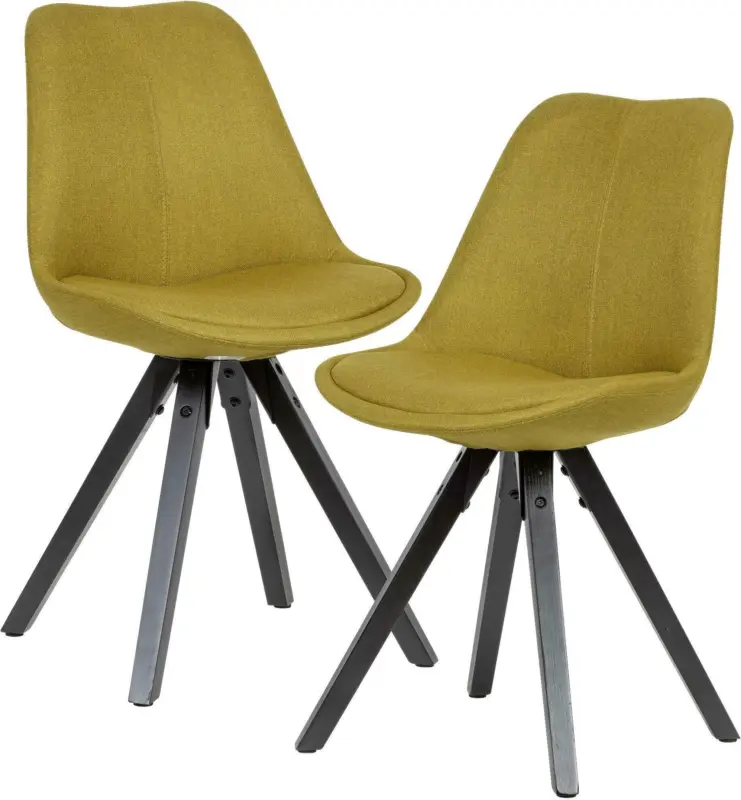 Stuhl-Set 'WL6.123', 2-er Set, gelb