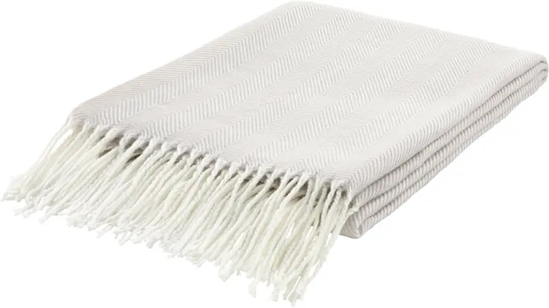 Wohndecke Emilia in Naturwei&szlig; ca. 130x170cm