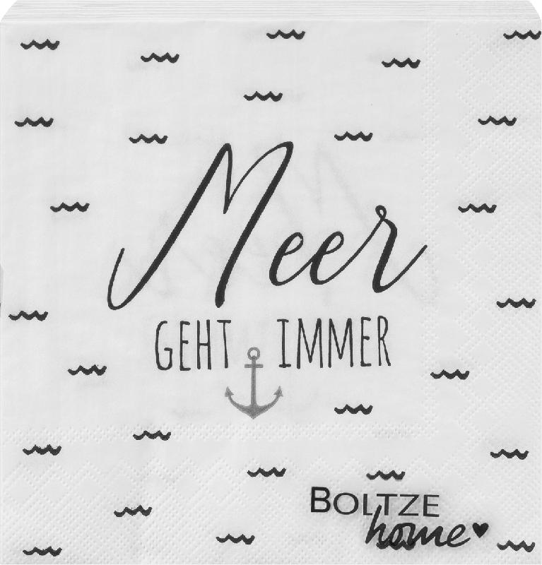 Dekorieren & Einrichten Servietten 'Meer geht immer' (33x33cm)