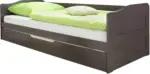 mömax Ausziehbett 'Melinda', aus Kiefer, dunkelgrau