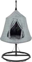 Hängesessel für Kinder 'Maya' in Grau/Weiß inkl. Kissen