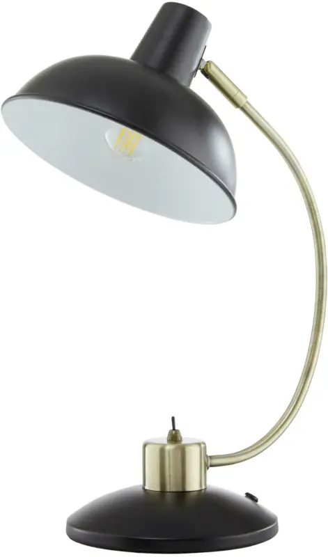 Tischleuchte Siena in Schwarz max. 40 Watt