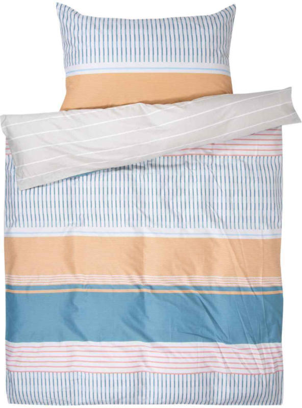 Biancheria da letto con righe colorate e grigie chiare - (Prezzo per le dimensioni più piccole)