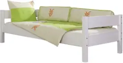 Kinderbett 'Nik' , aus Buche , weiß