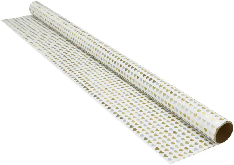 Geschenkpapier Marie Silberfarben/Weiß