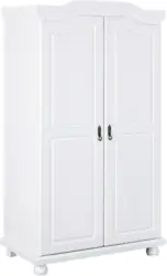 Drehtürenschrank 'Hedda' , aus Kiefer, weiß