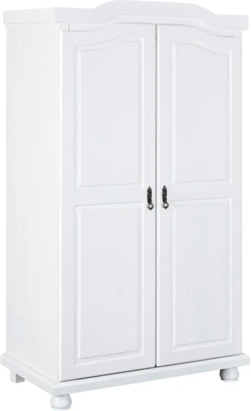 Drehtürenschrank 'Hedda' , aus Kiefer, weiß