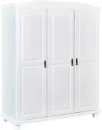 mömax Drehtürenschrank 'Bastian' , aus Kiefer, weiß