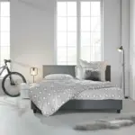 mömax Polsterbett 'Mika', ca.180x200cm, dunkelgrau