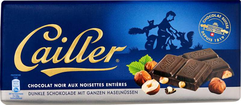 Cailler Tafelschokolade Noir Haselnuss , 100 g