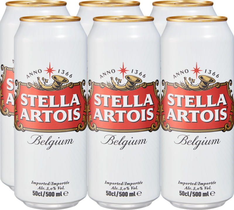 Birra Stella Artois , 6 x 50 cl