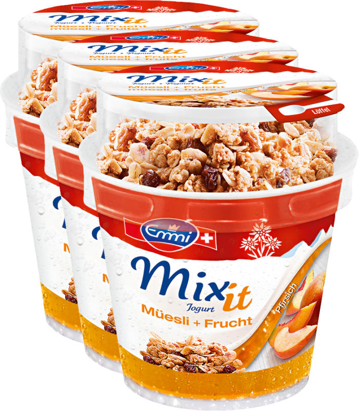 Emmi Müesli Mix-it, Pfirsich, 3 x 200 g