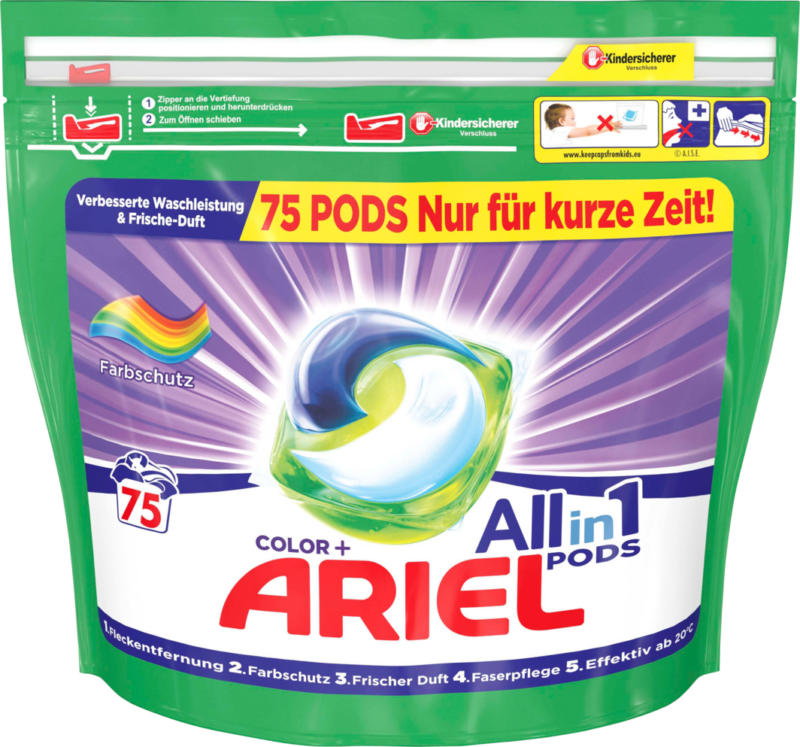 Ariel All in 1 Pods Color, Color, 75 Waschgänge