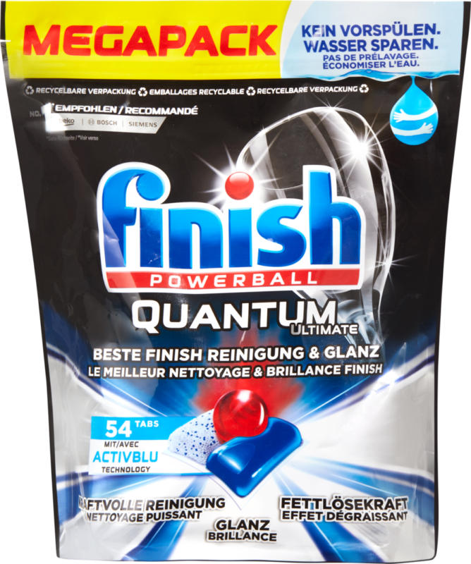 Finish Geschirrspültabs Quantum Ultimate, 54 Tabs