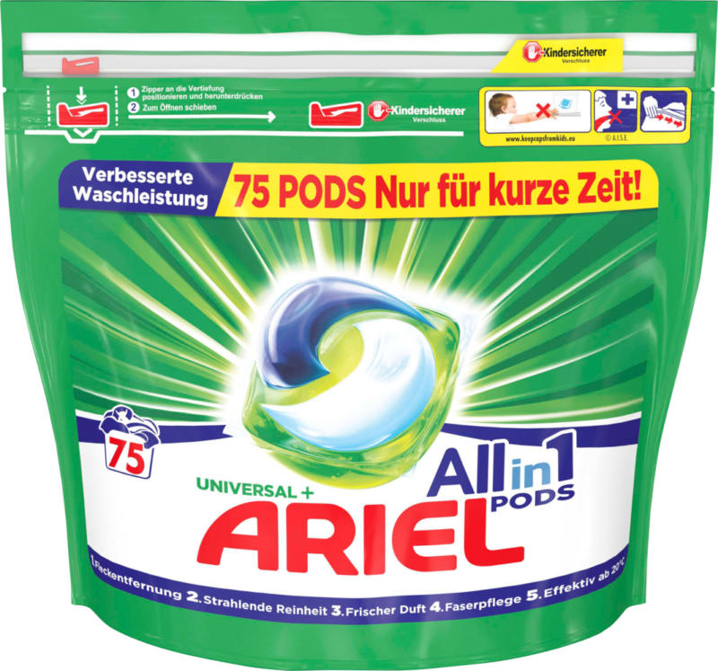 Ariel All in 1 Pods Universal, Universal, 75 Waschgänge