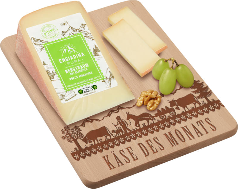 Formaggio a pasta semidura Bergtraum Engiadina Pura, piccante e aromatico, 220 g