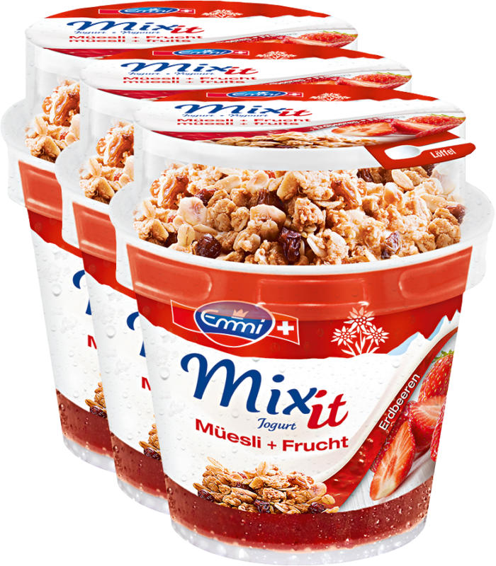Muesli Mix-it Emmi, Fraise, 3 x 200 g