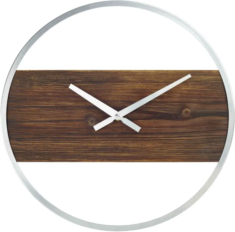Wanduhr Shape in Silberfarben Øca.40cm