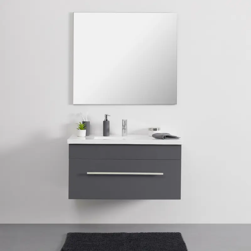 Waschtischkombi 'Alessandro' inkl. Waschbecken, grau