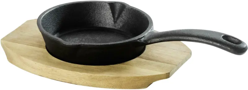 Servierpfanne Gourmet mit Brett aus Akazie