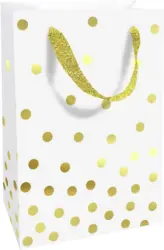 Geschenktasche Jana in Weiß/Goldfarben