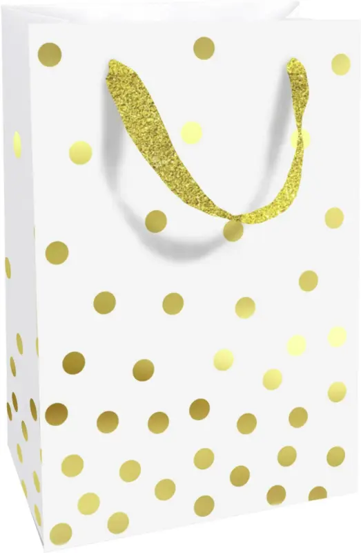 Geschenktasche Jana in Weiß/Goldfarben