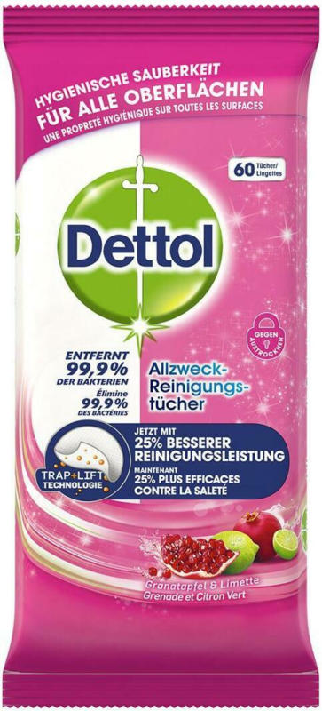 Dettol Reinigungstücher Granatapfel & Limette