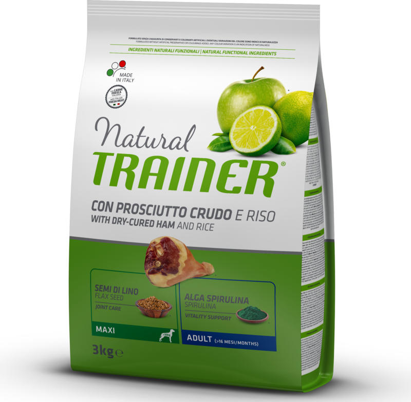 Trainer Hundefutter Natural Maxi Adult Prosciutto & Reis 3kg