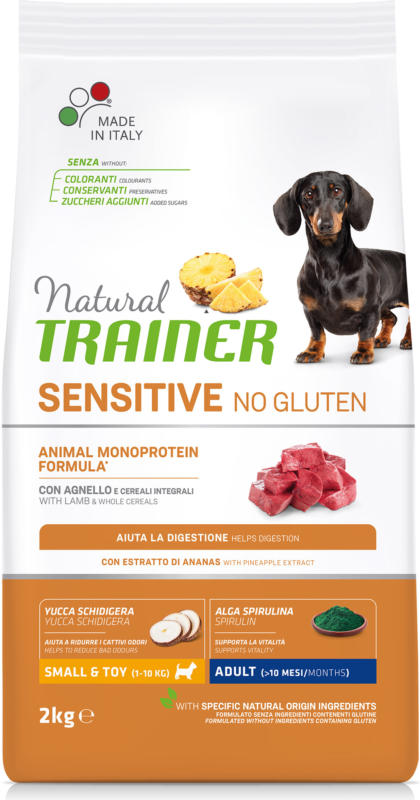 Trainer Hundefutter Sensitive No Gluten Small&Toy Adult Lamm 2kg