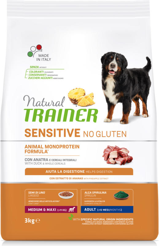 Trainer Hundefutter Sensitive No Gluten Medium & Maxi Adult Ente 3kg
