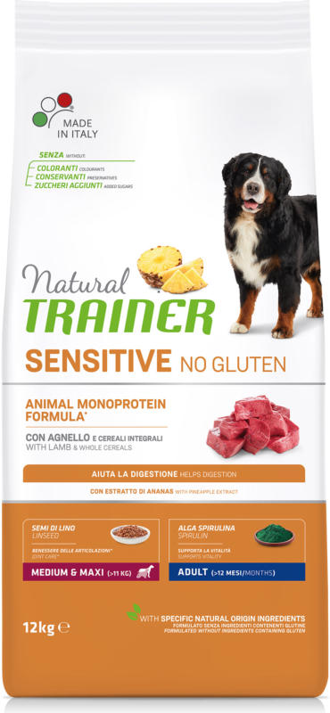 Trainer Nourriture pour chien Sensitive No Gluten Medium & Maxi Adult Agneau 12kg