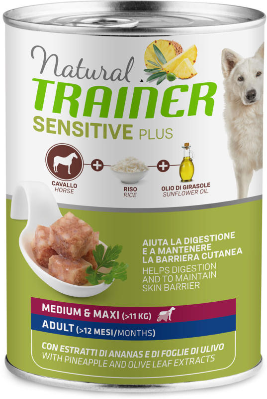 Trainer Hundefutter Sensitive No Gluten Medium & Maxi Adult Pferd 12x400g