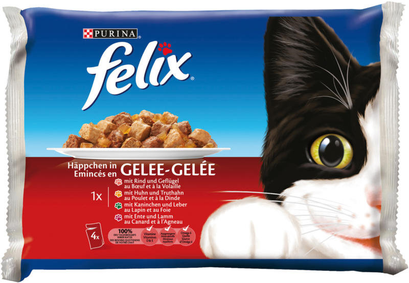 Felix Morsels en gelée bœuf et volaille 10x4x100g