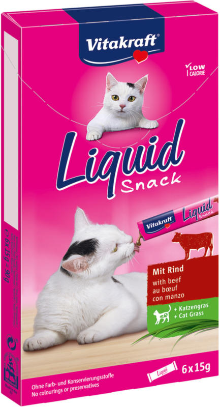 Vitakraft Vita Cat liquid Snack Rind & Katzengras