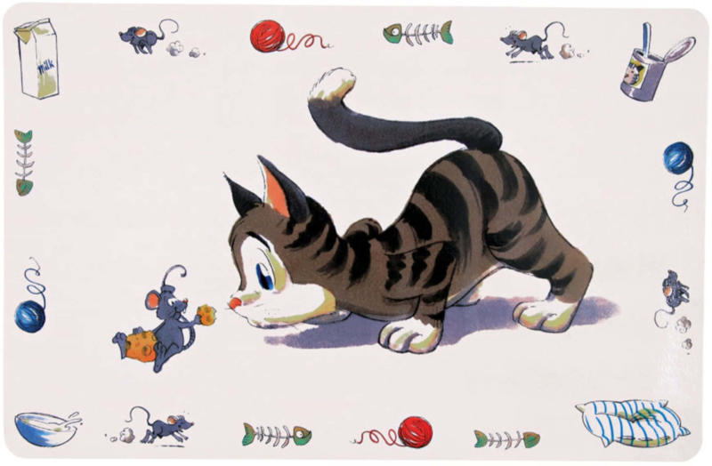 Napfunterlage Comic-Katze 44x28cm