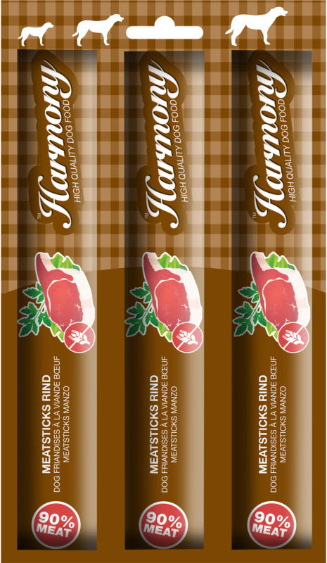 Harmony Dog Snacks Meatsticks Boeuf 3x15g