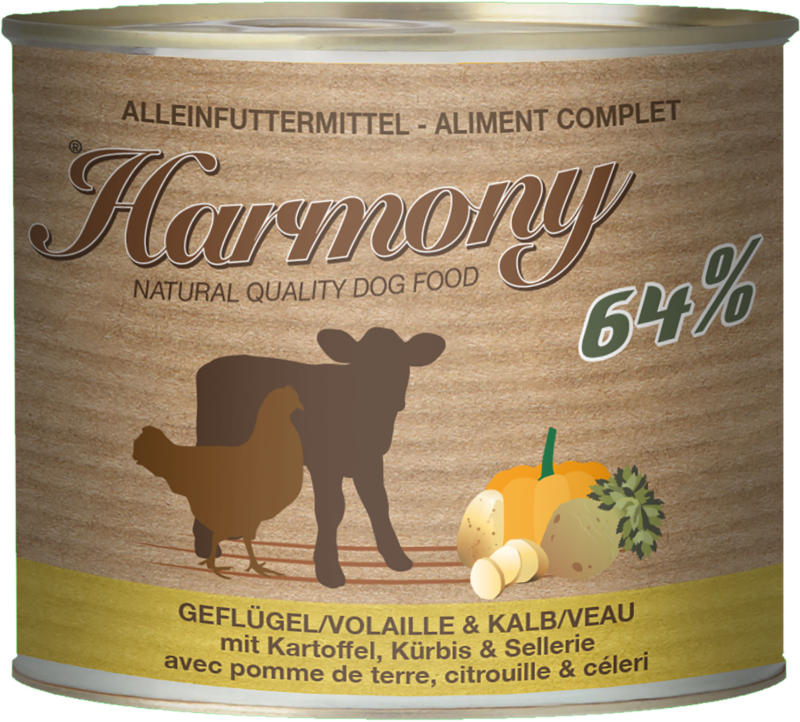 Harmony Dog Natural Nassfutter Geflügel & Kalb 6x200g