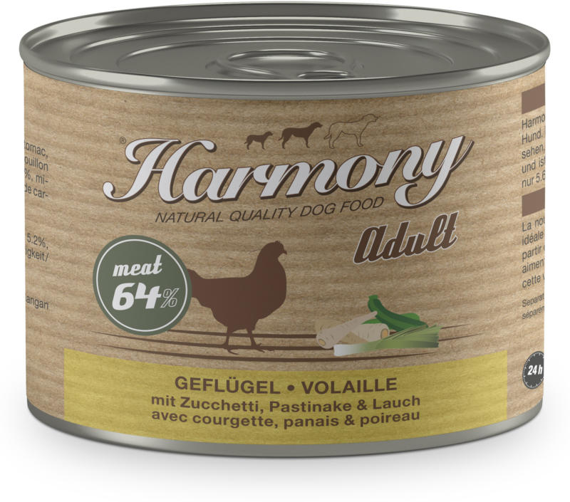 Harmony Dog Volaille avec Courgettes, Panais & Poireau 200g