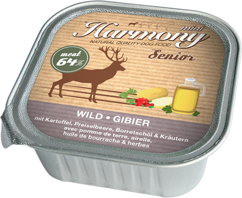 Harmony Dog Natural Nassfutter Senior Wild & Kartoffel 11x150g