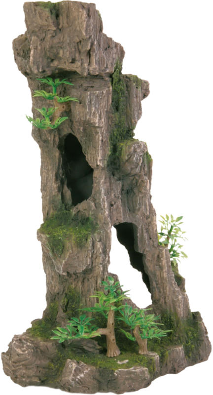 Rocher avec grotte/plantes 28cm
